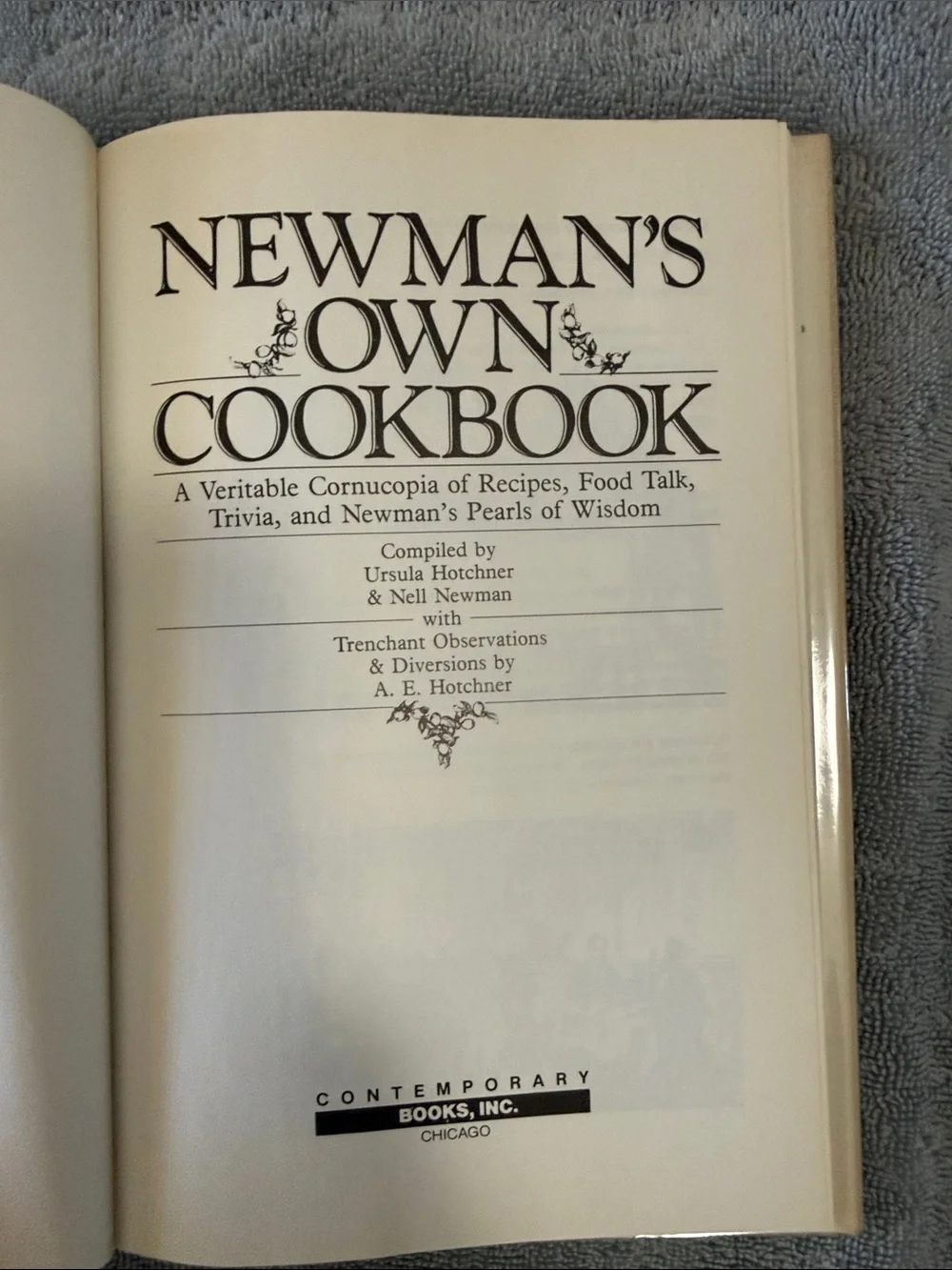Newman's Own Cookbook - Two Vintage Hardcover Copies